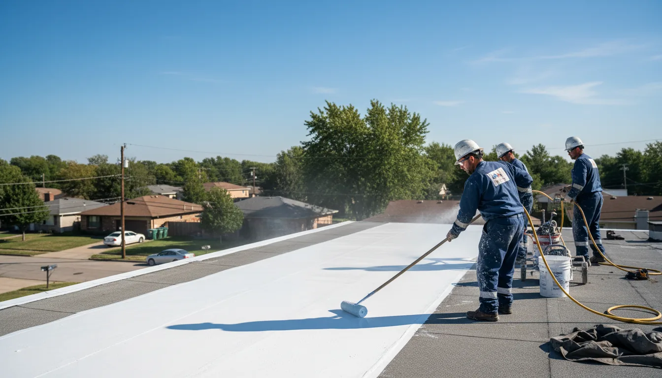 Commercial roof coating in Millsap, TX near me